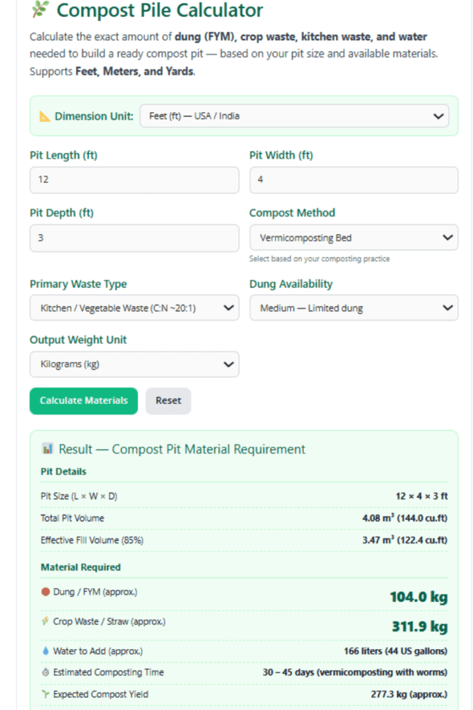 Compost Pile Calculator