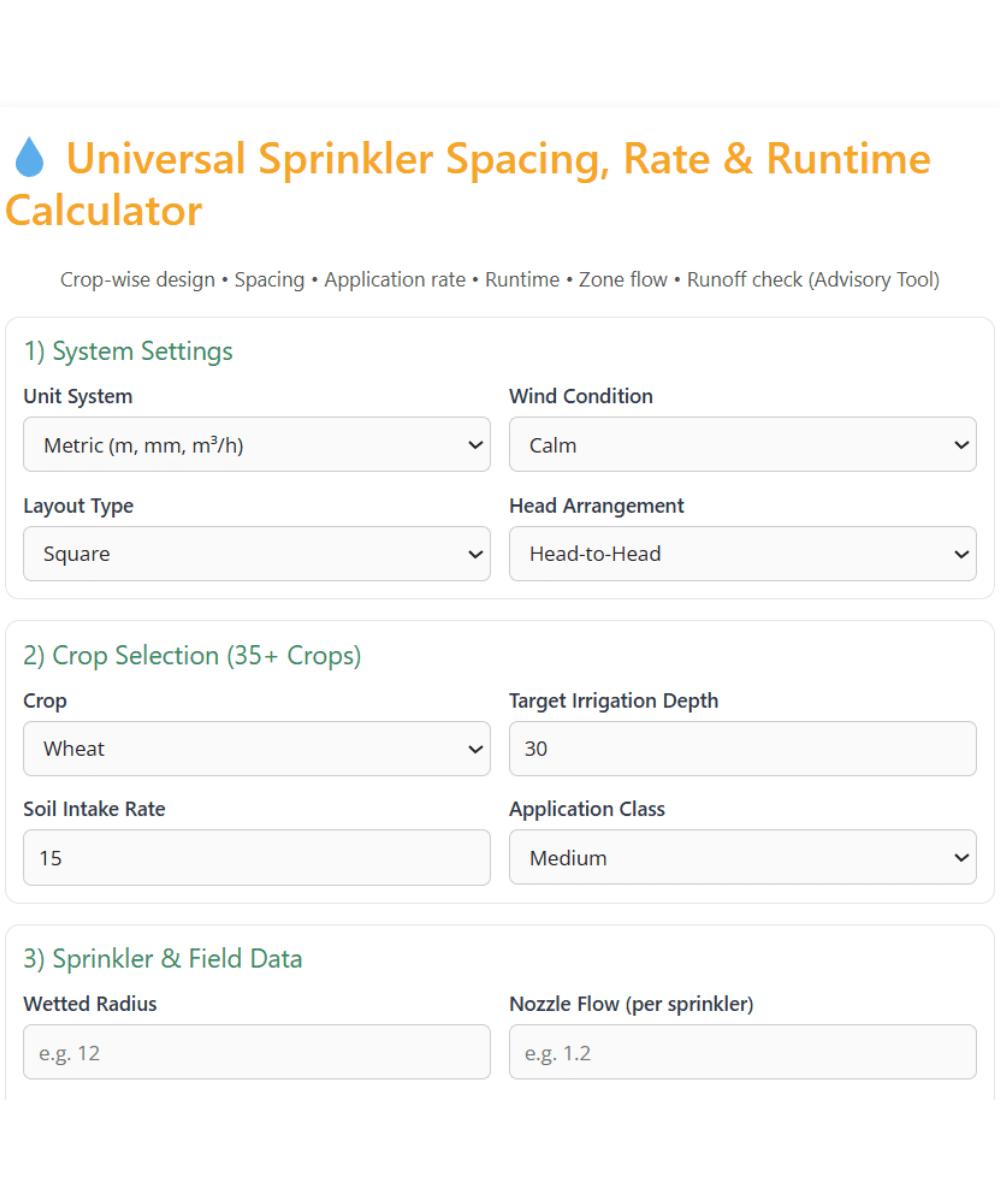 Sprinkler Irrigation