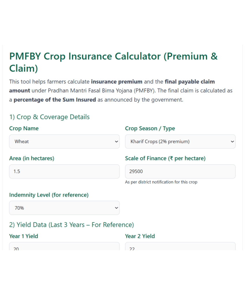 PMFBY Crop Insurance Calculator: Know Exact Premium and Claim Amount 2 Crop Insurance