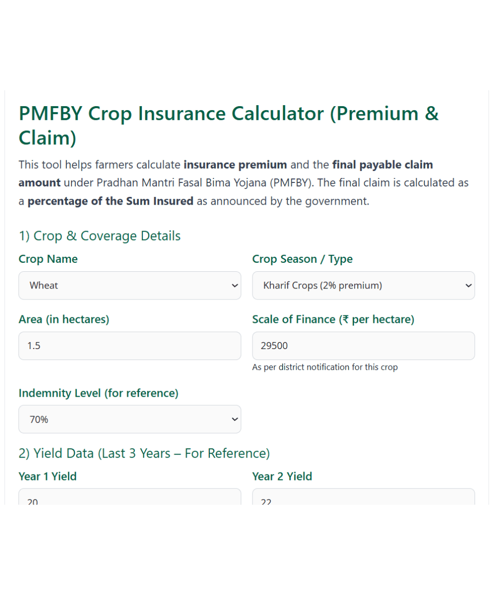 PMFBY Crop Insurance Calculator: Know Exact Premium and Claim Amount 1 Crop Insurance