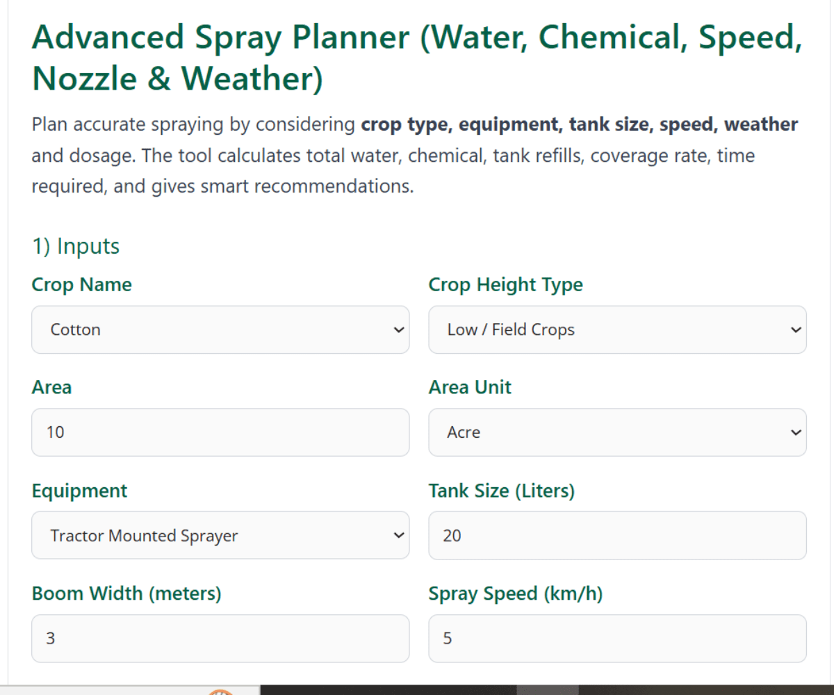 Spray Calculator: Pesticide Dosage, Mix & Water Per Acre 1 Spray Calculator
